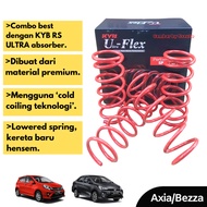 KYB ULTRA U-FLEX Axia (2014-2022) / Bezza Lowered Performance Sport Spring Set (4 PCS)