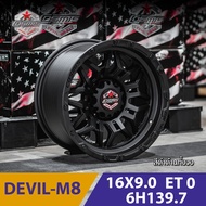 SMB COSMIS ล้อแม็กรถกระบะรุ่น DEVIL M8 16x9.0 6รู139.7 ET+15 ล้อแม็กออฟโรด ราคาต่อ 2วง