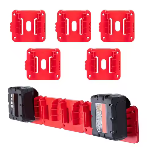 5/10pcs Battery Holder for Milwaukee 18V Lithium Battery Wall Mount Dock Holder Fit for 48-11-2401 4