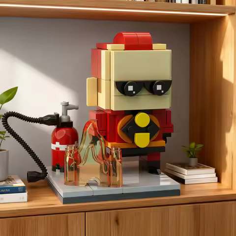 120pcs MOC Mr Incredible Incredibles BrickHeadz Model Building Blocks Architecture DIY Display Birth