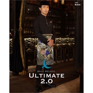 Baju Melayu Elrah Hitam - Ultimate (Slim Fit)