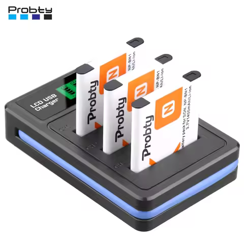 Probty NP-BN1 NP BN1 bn1 Camera Battery +LCD Charger for Sony DSC-W800 DSC-WX220 DSC-W830 DSC-W810 D