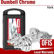 Chrome Dumbell & Barbell Weight Lifting Set 10KG 15KG 20KG [YORK]