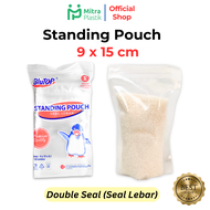 Standing Pouch 9x15 isi 50 pcs Plastik Klip Berdiri 9 x 15 Single Double Seal Biasa Seal Lebar Snack