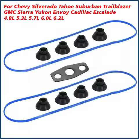 Valve Cover Gasket Set Kit for Buick Cadillac Chevrolet GMC 4.8L 5.3L 5.7L 6.0L 6.2L 2003-2005 OE: V
