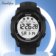 Sunlifex Jam Tangan Pria Olahraga Kasual Digital Multifungsi Tali Silikon Jam Tangan Pria Original