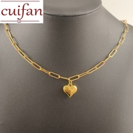 สร้อยอิตาลี ทองคำแท้ (18K) สร้อยคอหัวใจรูปทรงเรขาคณิต (au750)ซื้อครบชุดคุ้มกว่า ของขวัญวันวาเลนไทน์ใ