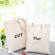 online Shopping Bag Funny Text Pattern Canvas Tote Bag Custom Print Logo Text DIY Eco Ecologicas Reu