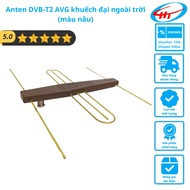 Genuine outdoor amplified DVB-T2 AVG antenna (brown)