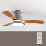 SMT💎Wood Ceiling Lights Fan With Remote Control Cooling Home Fans Wooden Blades Light For Living Room Lamp Reverse Side