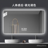 Toilet Mirror Touch Screen Bathroom Mirror SmartledWall-Mounted Fog Mirror with Light Toilet Wall Hanging Bathroom Mirro