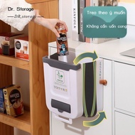 [Real photo/Available] Foldable kitchen trash can, kitchen wet and dry sorting household cabinet, d 