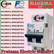 Fuji Electric Miniature Circuit Breaker Mcb Bcl63 Bcl63E0Cg-2P025 2P 25A | Bcl63E0Cg-2P032 2P 32A | 