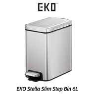Eko Stella Slim Dustbin 6L Soft Closing Waste Bin Stainless Steel Step Bin Trash Bins Garbage Recycl