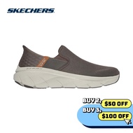 Skechers Men Slip-ins Sport DLux Walker 2.0 Reeler Casual Shoes - 232463-BRN Air-Cooled Memory Foam