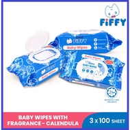 Fiffy Baby Wipes (100's x 3)