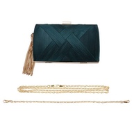 [JJM MALL] Tassel Fashion Ladies Clutch Bag Shoulder Handbags Female Party Wedding Evening Bag For P