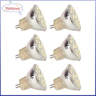 YVETTPH 6PCS MR11 LED Bulb, 3W 12V GU4 LED Bulb, Easy Glass LED Light Bulb Recessed Lighting