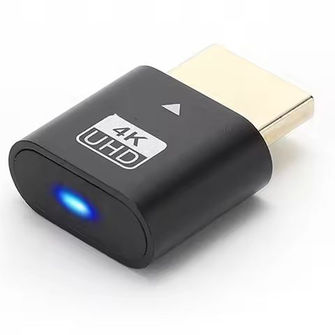 HDMI-Compatible 4K Dummy Plug with LED Light for Graphics Cards, PC Accessories,Desktop/Laptop Vistu