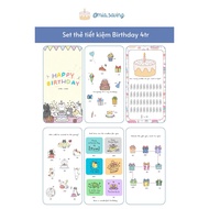 BIRTHDAY savings cards - Set of 6 cards - 4 million