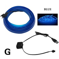 Lampu Strip Neon Led Fleksibel Panjang usb Untuk Dekorasi Interior Mobil Laptop 5m Mobil Suasana Int