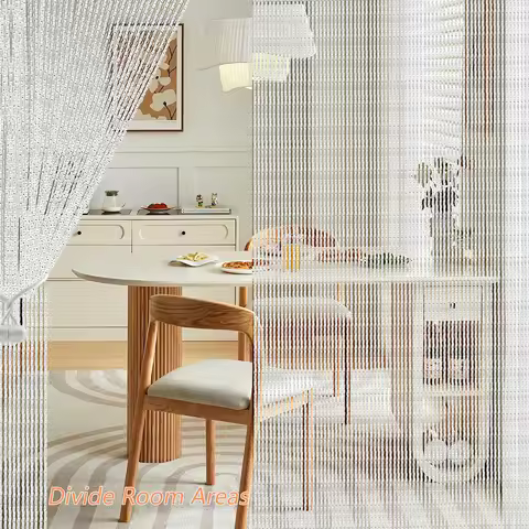 Metal wire curtains, insect proof curtains white door curtains, tassel curtains, used for room parti