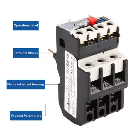 JR28-25 Thermal Overload Relay LR2 D13 Adjustable thermal relay Electric Relays 1A 1.6A 2.5A 4A 6A 8