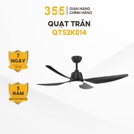Ceiling Fan QT52K014 - 355 Decor Lighting 4 Blades Black ABS Plastic Modern Style