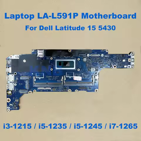 Laptop LA-L591P Motherboard For Dell Latitude 15 5430 Logic Board HDB42 i3-1215 i5-1235 i5-1245 i7-1