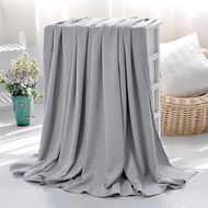 cod Lightweight Summer Throw Washable Bamboos Blanket Breathable Blanket Camping Picnic Mat Travel T