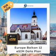 【eSim】Balkan Europe eSim Unlimited Roaming eSIM Data Plan【3GB -20GB】GOGO ROAMING Travel eSIM