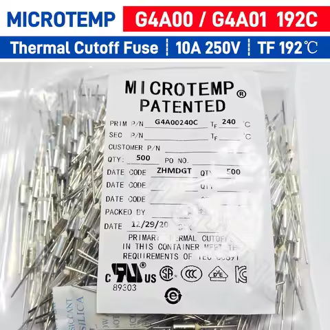 10PCS Original G4A00192 Thermal Fuse G4A00 G4A01 TF 192C 10A 250V G4A TF192 Degree G4A00192C TCO The