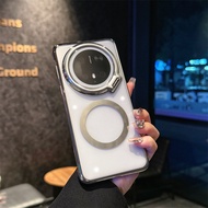 Plating Without Borders Compatible For Huawei P80ultra/mate70Pro Magnetic Phone Casing Transparent O