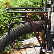 HILABEE Bike Front Carrier Rack Bicycle Front Rack Sturdy Easy to Install Stable Metal Cargo Pannier