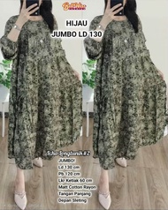 SONA TUNIK MIDI JUMBO/LONG TUNIC COTTON RAYON PREMIUM/MOTIF BUNGA RESLETING DEPAN LD 130 CM FIT XXXL