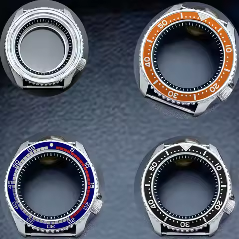 Men's watch case sapphire 42mm SKX007 stainless steel case is suitable for NH35 NH36 4R35 4R36 6R 7S