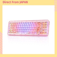 YUNZII X71 Mechanical Gaming Keyboard Transparent Keycaps 71 Keys 68% Layout Wireless Hot-Swappable 