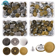 OPENMALL 40Sets Jeans Button Tack Buttons Metal Replacement Craft Working Kit K6Q3