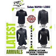 New Baju Korporat Denim HITAM Latest Design Tahun 2025 Jenama MR2 (Ready Stocks)