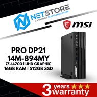 MSI PRO DP21 14M-894MY DESKTOP WITH INTEL CORE I7 CPU | INTEL UHD | 16GB | 512GB | W11 - 9S6-B0A431-
