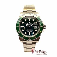 已售出～ROLEX 勞力士 SUBMARINER 綠面陶瓷圈 不鏽鋼綠水鬼300米機械腕錶 116610LV