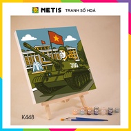 Metis K448 digital coloring picture, pre-framed
