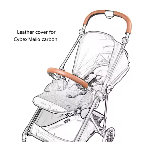 New PU Leather Stroller Handle Cover suitable for Cybex Melio Carbon Pram Bumber Sleeve Case Armrest