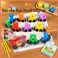 Ucli Magnetic Number Toy Train Wooden Magnetic Train 1-3 Years Magnetic Wooden Train ​​Removable​​
