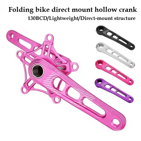 Folding Bike Hollow Crankset 170mm Direct Mount CNC Crank Arms with 130BCD Chainring Spider for Daho