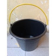 Bucket 2 gallon black wire handle jaya plastic