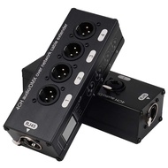 4ch DMX/Audio RJ45 Network Cable Extender|XLR+6.5mm Composite Seat|One Pair Pack|Isolate Noise Anti-