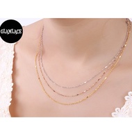 18K Gold 750 Gold Necklace Female Gold White Gold Rose Gold Rantai Emas 750 Tulen 18k Tulen