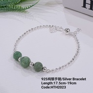 Ready Stock 】Original Silver 925 HTH2023(Batu Jade) Bracelet For Ladies/925纯银手链