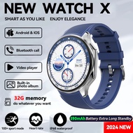 2024 New DT WATCH X Smart Watch Waterproof 4GB MP4 Player Album BT Call AMOLED Mens Smart Watch Mult